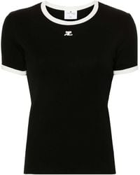 Courreges - Bumpy Contrast T-Shirt Reedition - Lyst