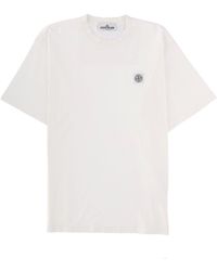 Stone Island - Logo Crew Neck T-Shirt - Lyst