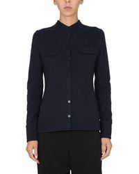 Jil Sander - Tailored Long-Sleeved Shirt With Mandarin Collar - Lyst