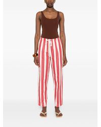 forte_forte - Striped Drawstring Trousers - Lyst