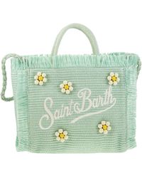 Mc2 Saint Barth - Colette Straw Effect Bags con logotipo bordado - Lyst