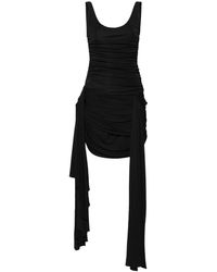 Mugler - Draped Mini Dress With Side Trains - Lyst