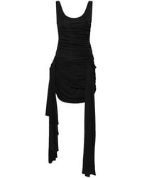 Mugler - Draped Mini Dress With Side Trains - Lyst