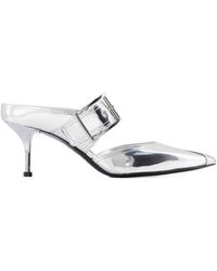 McQueen - Punk Buckle Pumps Grijs Leer - Lyst