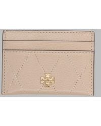 Tory Burch - Quilted Leather Card Holder - Lyst