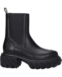 Off-White c/o Virgil Abloh - Stivaletti Tractor Motor Donna Pelle Nero - Lyst