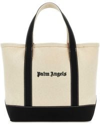 Palm Angels - Ivory Canvas Shopping Bag - Lyst