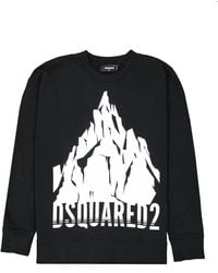 DSquared² - Katoenen Logo Sweatshirt - Lyst