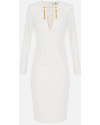 Elisabetta Franchi - Elisabetta -franchi -jurk Met Juweelketen - Lyst