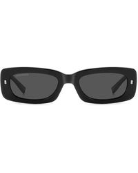 DSquared² - Zonnebril Icoon 0020/s 807 Zwart/grijs Verloop, Unisex - Lyst