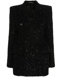 Balenciaga - Chic Tweed Button-Up Jacket - Lyst