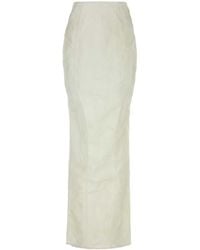 Entire studios - Stretch Denim Channel Skirt - Lyst