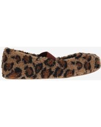 Moon Boot - Shearling Flats With Animal Print - Lyst
