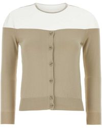 MM6 by Maison Margiela - Sand Cotton Blend Sweater - Lyst