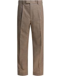 AURALEE - Wool Pants Trousers Beige - Lyst