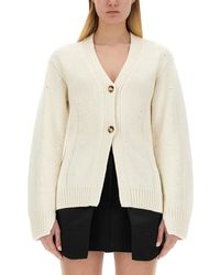 Helmut Lang - Tailored Cardigan With Deep V-Neckline - Lyst