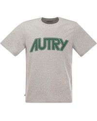 Autry - Maglietta per il collo dell'equipaggio di con logo frontale - Lyst
