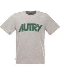 Autry - Crew-neck T-shirt With Front Logo - Lyst