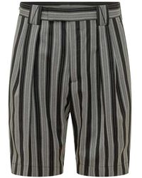 Versace - Striped Dress Shorts - Lyst
