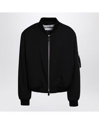 Jil Sander - Wool Gabardine Bomber Jacket - Lyst