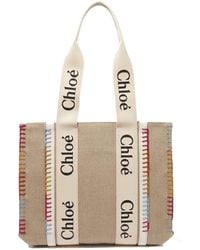 Chloé - Bolso tote mediano Chloé Woody - Lyst