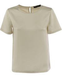 Weekend by Maxmara - Weekend Max Mara Gilbert Satin And Jersey T Shirt - Lyst