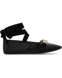 Gucci - Double G Leather Ballet Flat - Lyst