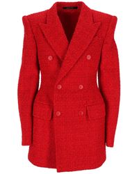 Balenciaga - Tweed Blazer Jacket - Lyst