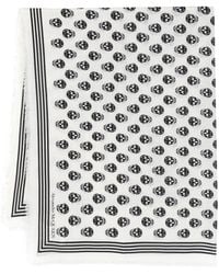 McQueen - Schal Mit Totenkopf-Print - Lyst