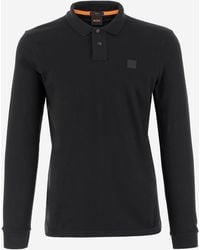 BOSS - Stretch Cotton Long Sleeve Polo Shirt - Lyst