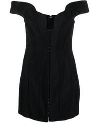 Mugler - Bustier Dress con escote ondulado - Lyst
