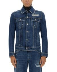 Dolce & Gabbana - Stretch Denim Jacket - Lyst