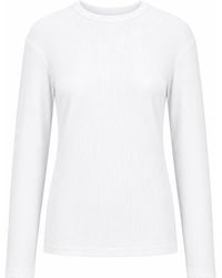 LA ROSE - Long Sleeve Ribbed T Shirt - Lyst