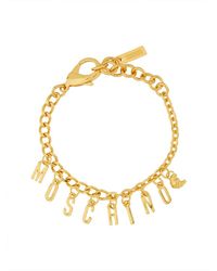 Moschino - Logo Bracelet Brass Zamak Bracelets - Lyst