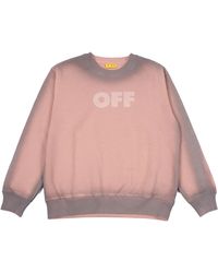 Off-White c/o Virgil Abloh - Garment Dyed Spray Crew Rose Soft - Lyst