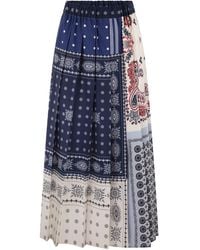 Weekend by Maxmara - Fin de semana Max Mara Luna Falda de sarga impresa - Lyst