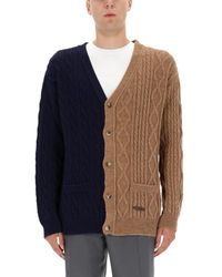 Moschino - Cable Knit Button-Front Cardigan - Lyst