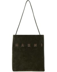 Marni - Bottle Suede Small Museo Shoulder Bag - Lyst