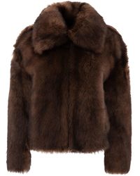 B&W - B & W Shearling Mantel - Lyst