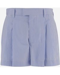 ARMARIUM - Cotton Shorts With Striped Pattern - Lyst