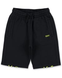 Off-White c/o Virgil Abloh - Gebroken Witte Korte Broek Zwart - Lyst