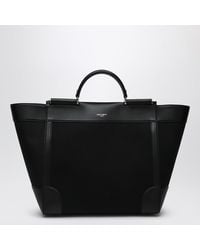 Dolce & Gabbana - Dolce&Gabbana Fabric And Leather Tote Bag - Lyst