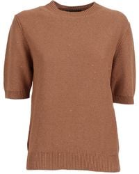 Fabiana Filippi - Sequin Short Sleeve Crew Neck Sweater - Lyst