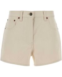 Valentino Garavani - Ivory Denim Shorts - Lyst