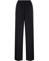 Fabiana Filippi - Wide Leg Stretch Wool Trousers With Elasticated Waistband - Lyst