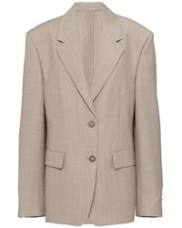 Prada - Wool Blazer Jacket - Lyst