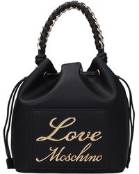 Love Moschino - Liebe Moschino Handtaschen Frauen Polyurethan schwarz - Lyst