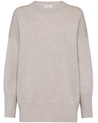 Brunello Cucinelli - Cashmere Crewneck -Pullover - Lyst