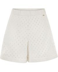 Herno - Perforated Shorts With Geometric Shapes - Lyst