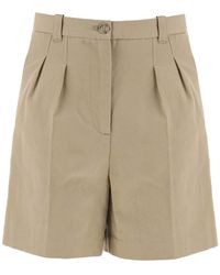 A.P.C. - Cotton And Linen Nola Shorts For - Lyst